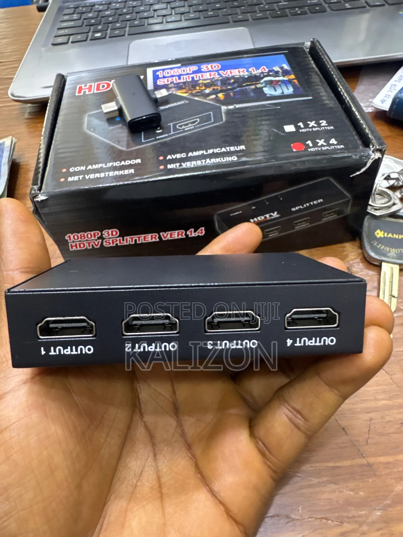 ኤችዲኤምአይ ስፕሊተር HDMI Splitter 1x4 HDMI Splitter With Signal Amplifier
