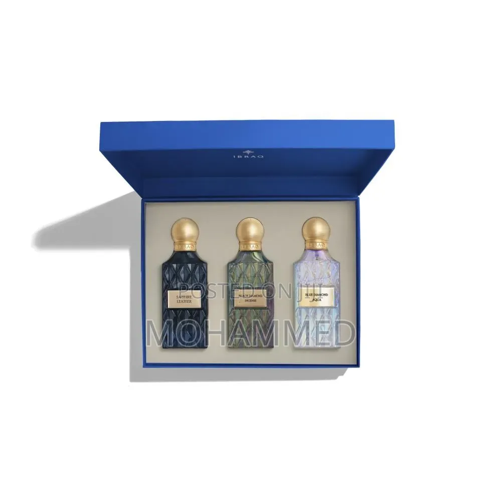 IBRAQ Diamond Blue Box | 3×75ml – Original Luxury Perfume | 10% OFF