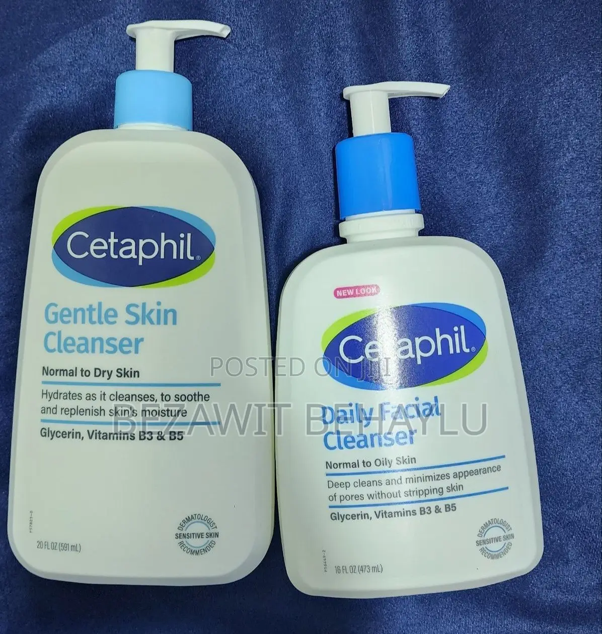 Cetaphil Cleanser and Moisturizing Cream From USA