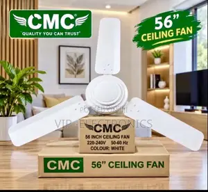 CMC Ceiling Fan 56-Inch – White, 220–240V, 50–60Hz VIP Electronics