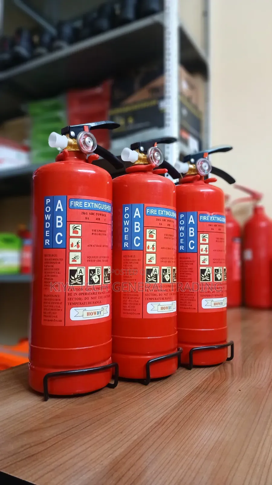 2Kg ABC Powder Fire Extinguisher 破了 እሳት ማጥፊያ 2kg ፖውደር