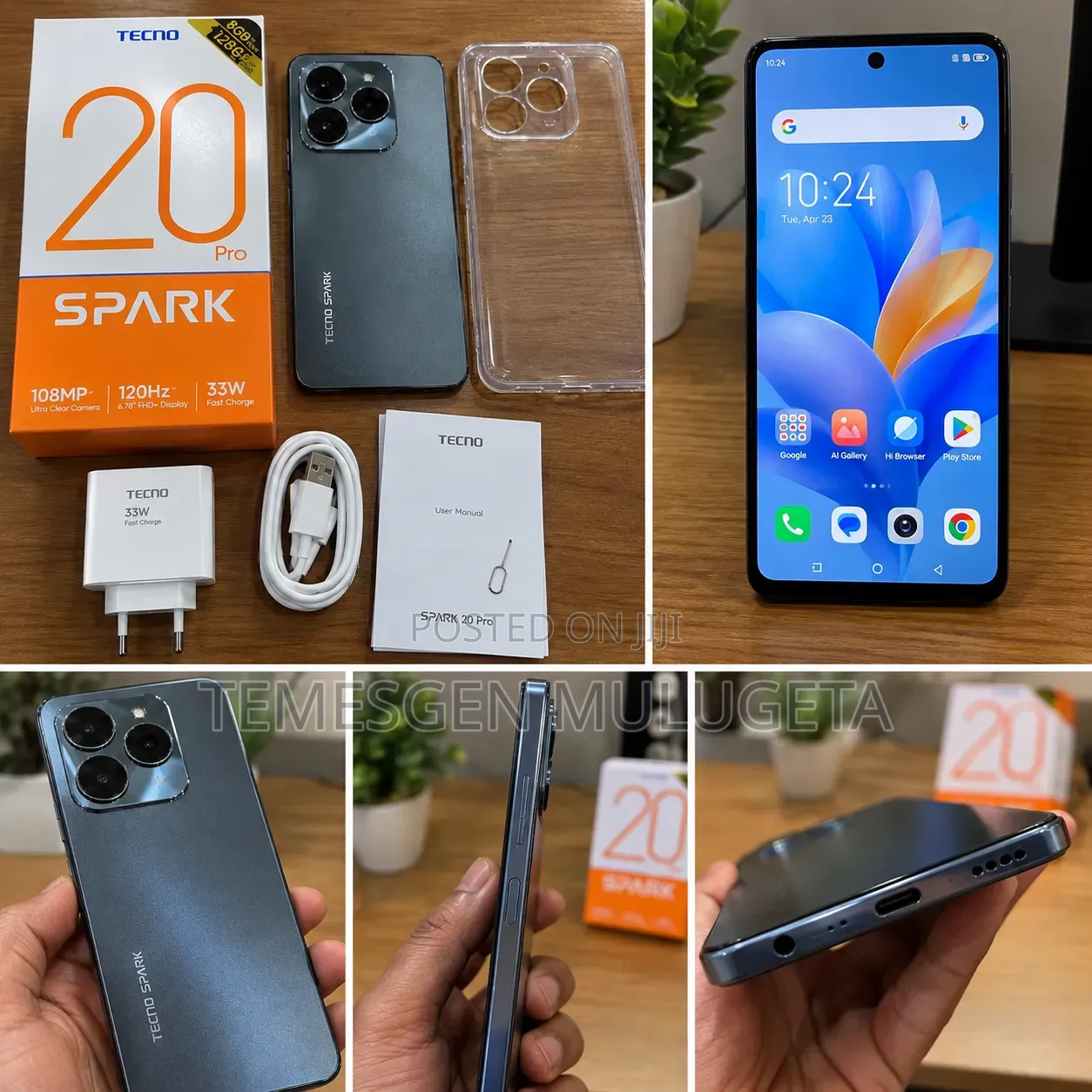 Tecno Spark 20 128 GB Black