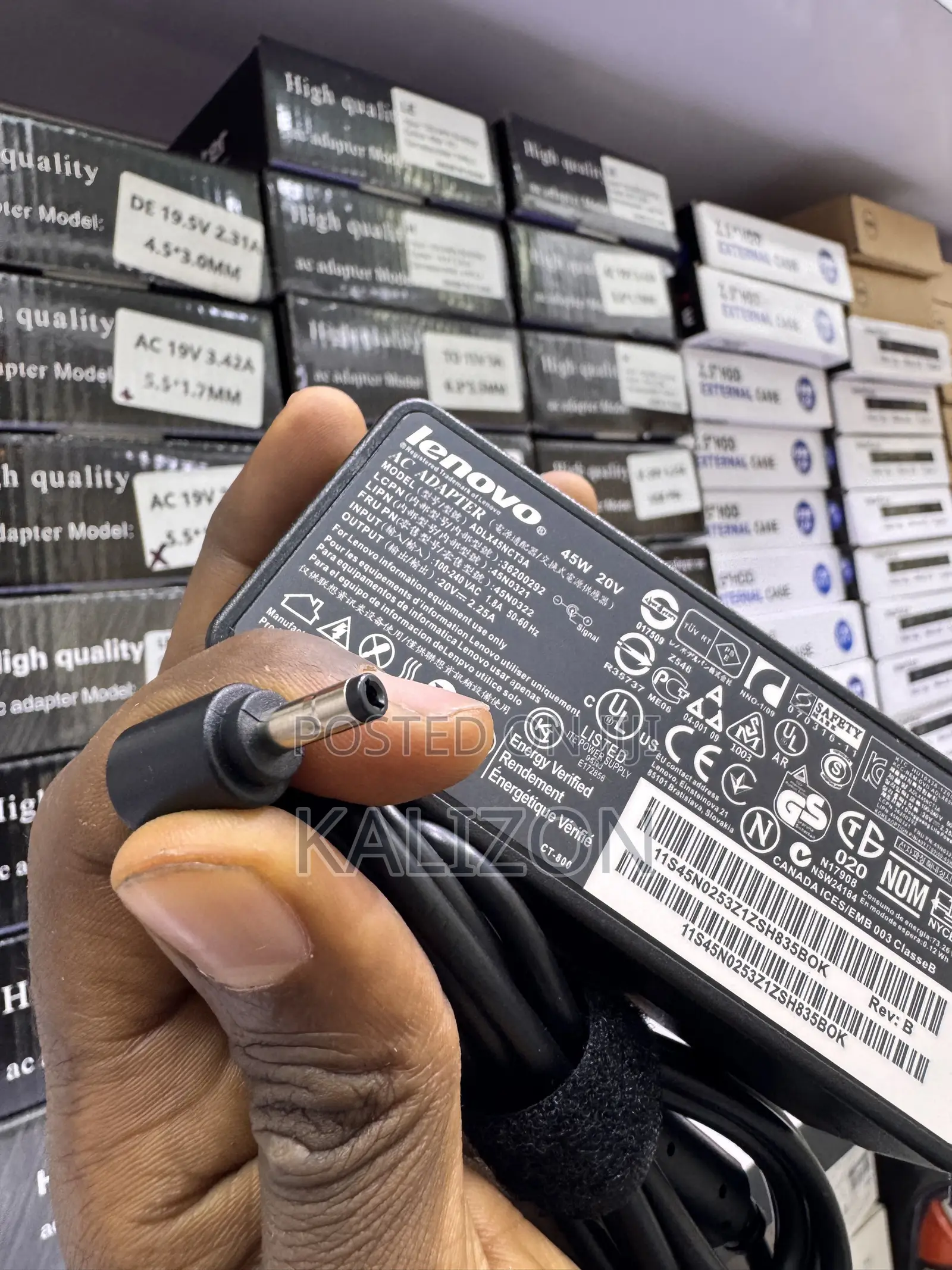 ሌኖቮ ላፕቶፕ ቻርጀር Lenovo Laptop Adapter Round Pin 45W Original Quality