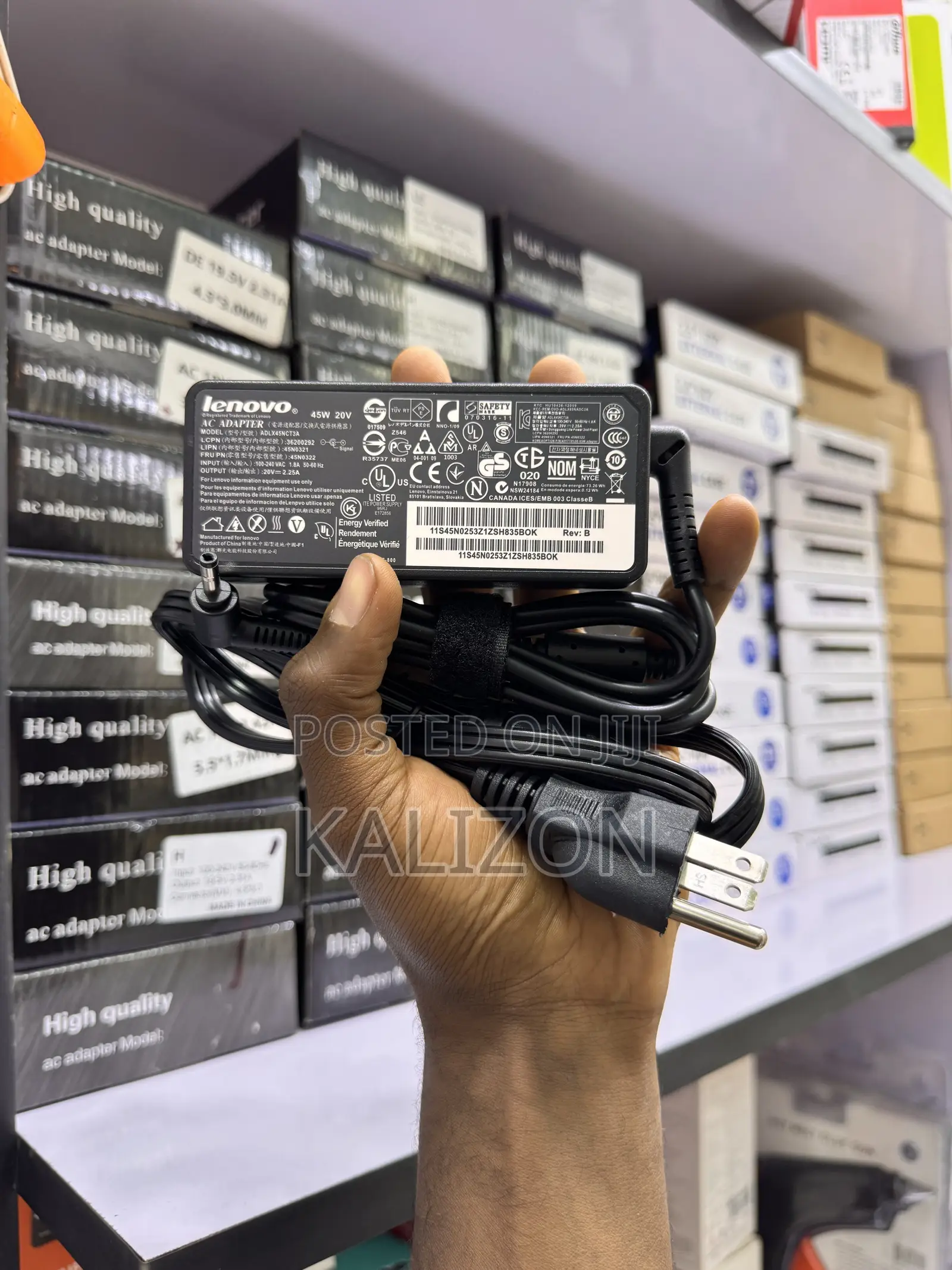ሌኖቮ ላፕቶፕ ቻርጀር Lenovo Laptop Adapter Round Pin 45W Original Quality