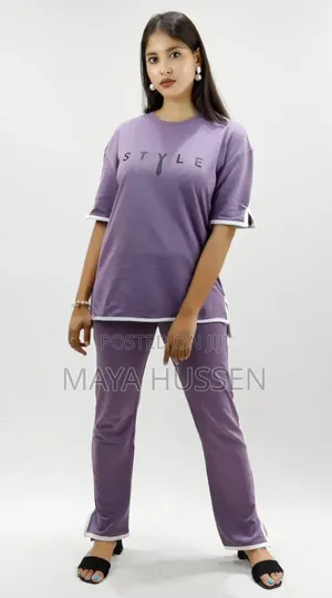 Stylish Women's Purple 2-Piece Set