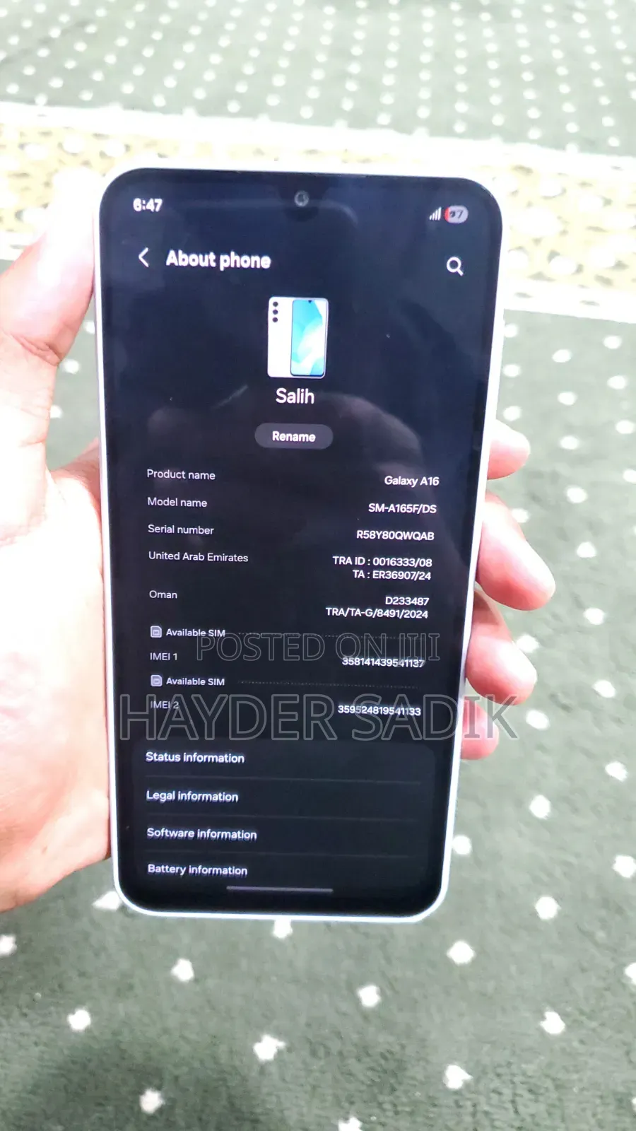 Samsung Galaxy A16 128 GB Silver