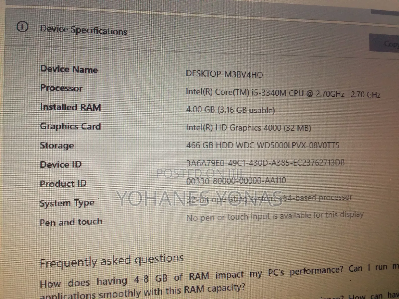 Laptop Toshiba Portege R930 4GB Intel Core i5 HDD 500GB