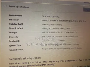 Laptop Toshiba Portege R930 4GB Intel Core i5 HDD 500GB