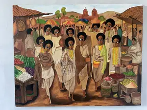 Canvas Painting ቅዳሜ ገበያ