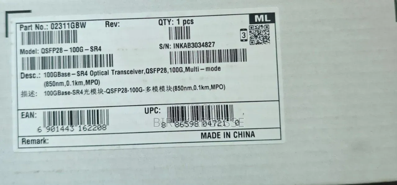 Huawei 100GBase-Sr4 QSFP28 Optical Transceiver