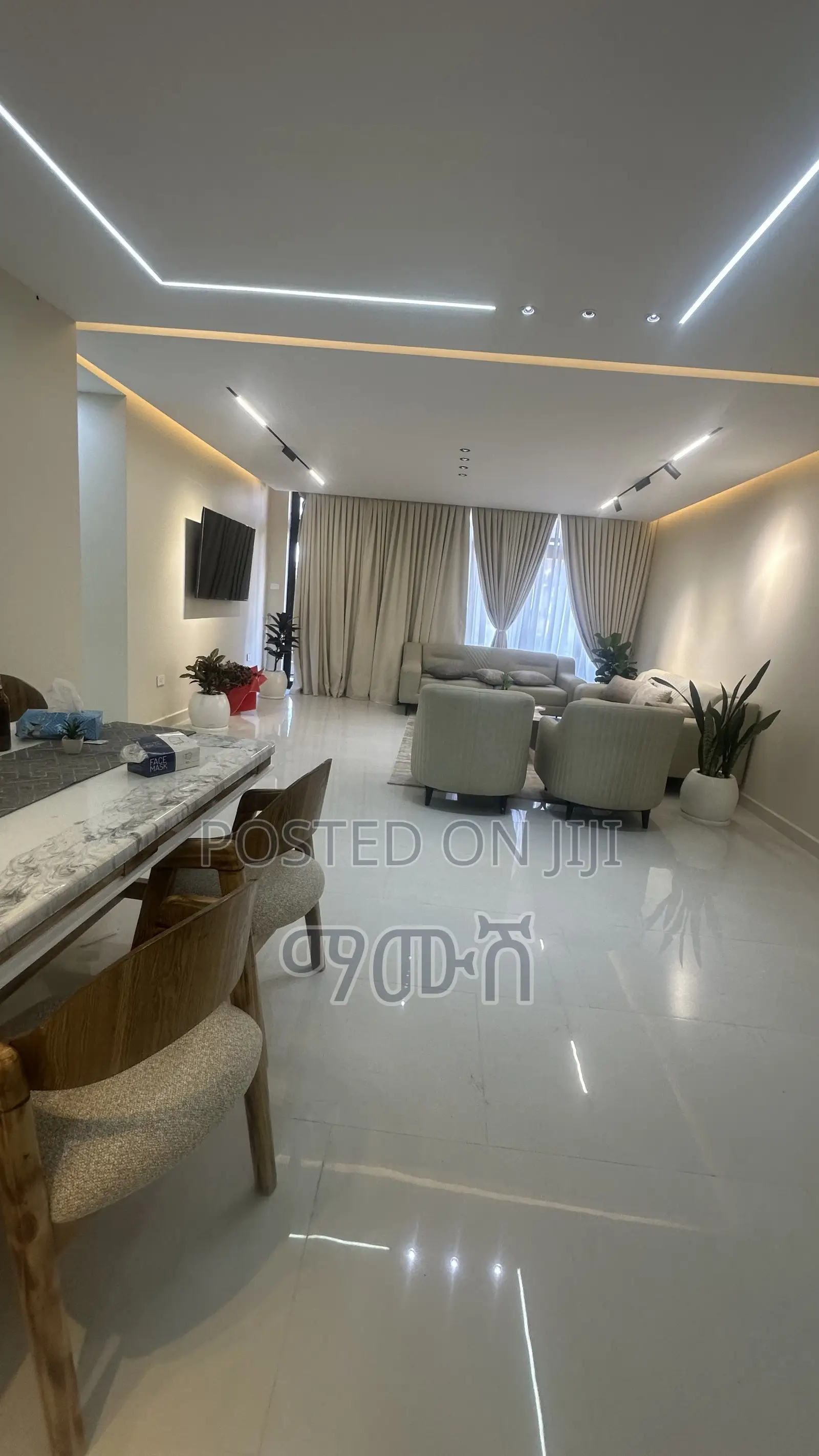 Furnished 5bdrm Apartment in አያት, Bole for rent