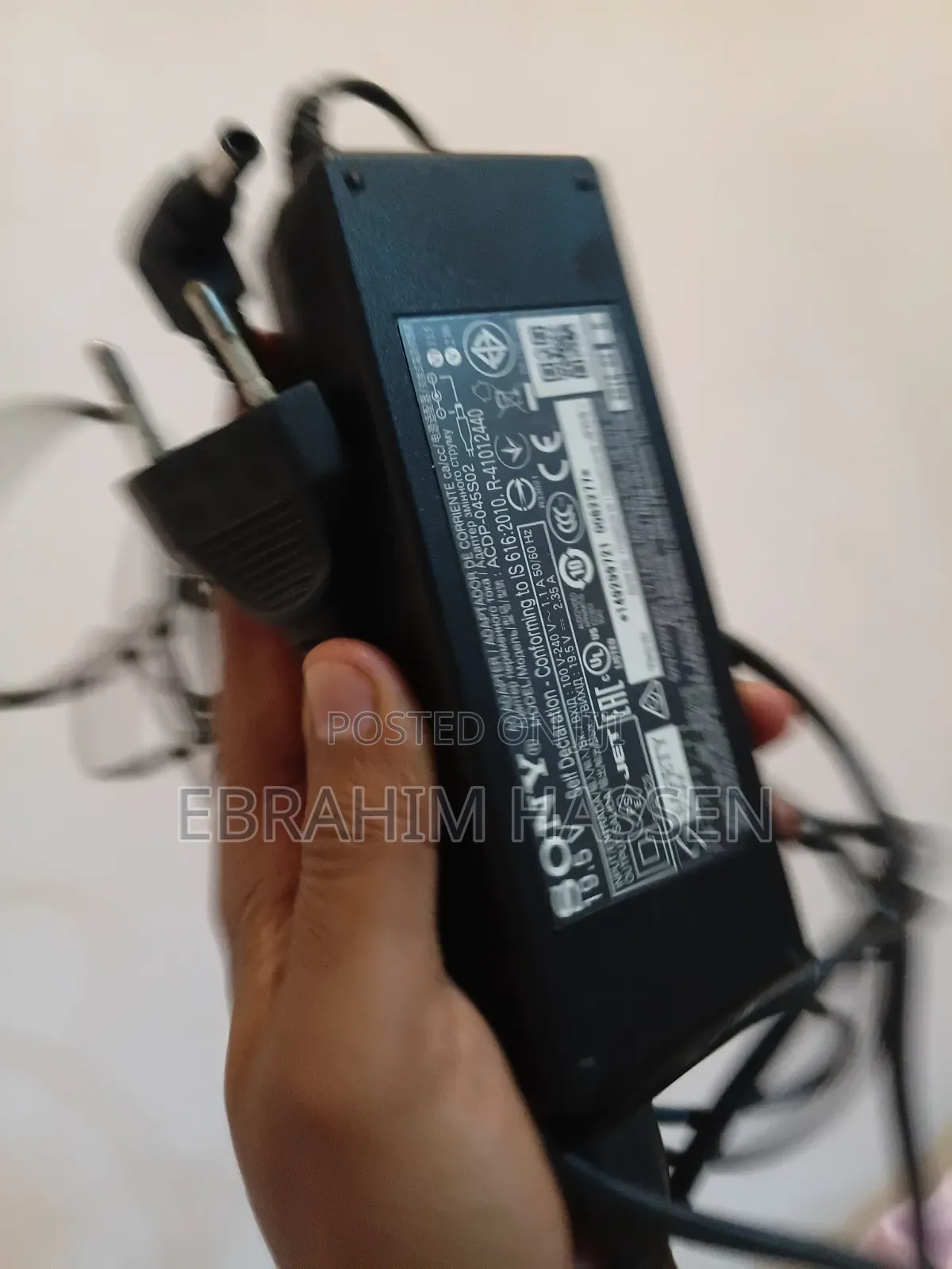 Sony TV AC Adaptor 19.5 v (Original)