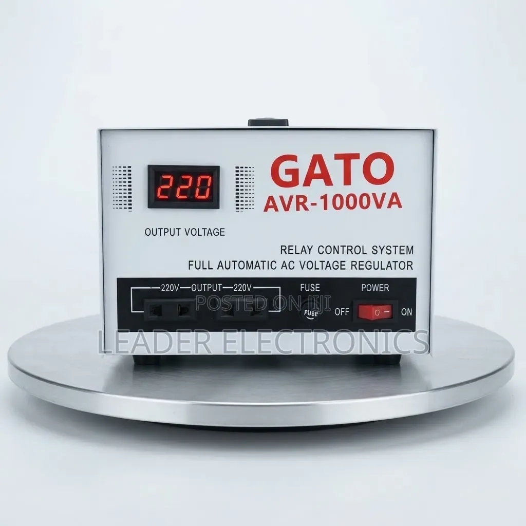 Gato Digital Stabilizer 1000W – Automatic Voltage Regulation | Reliabl