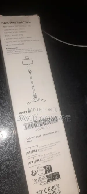 Pnitri Selfie Stick, Inbuilt Tripod and Light That Is Adjustable