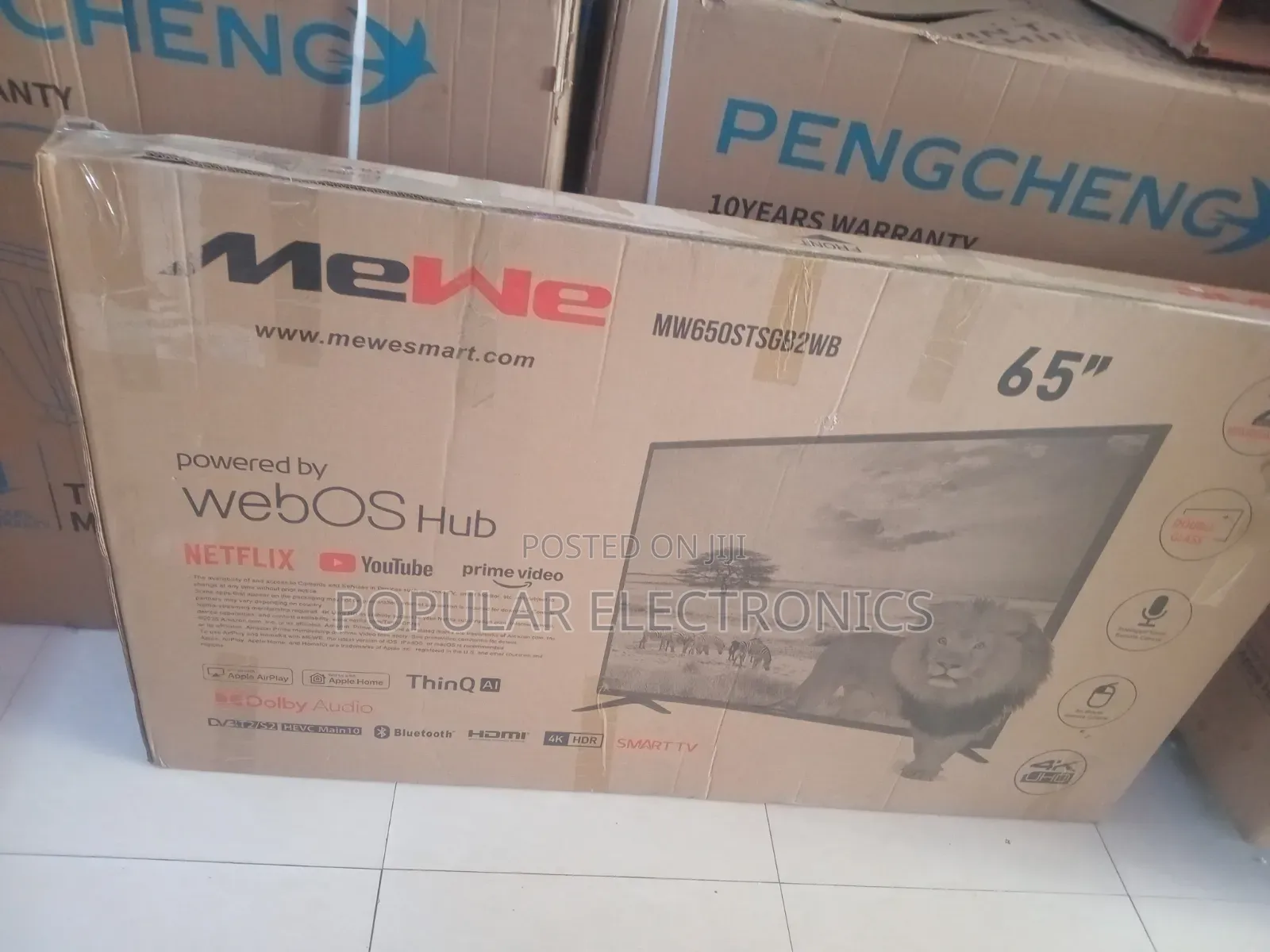 Mewe TV 65inchi 4k Smart Android TV