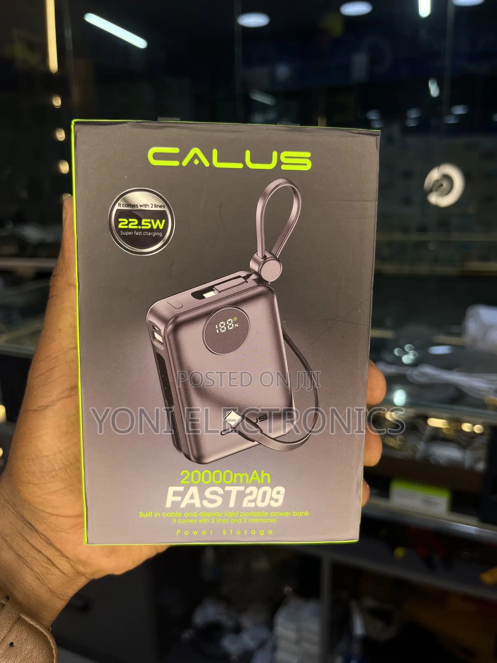 CALUS FAST209 20,000mAh 22.5W Fast Charging Power Bank With Built-In
