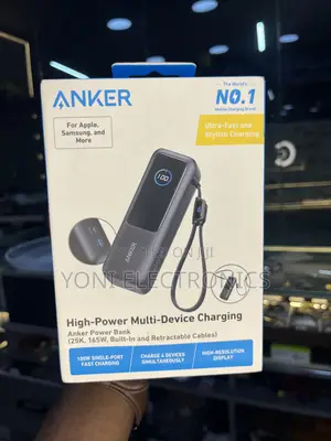 Anker 165W 25,000mAh Power Bank With Retractable Cables
