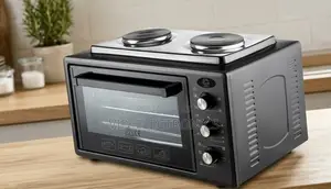 Eurosun Mini Oven 48L Electric Oven Dual Hotplate Countertop Cooker