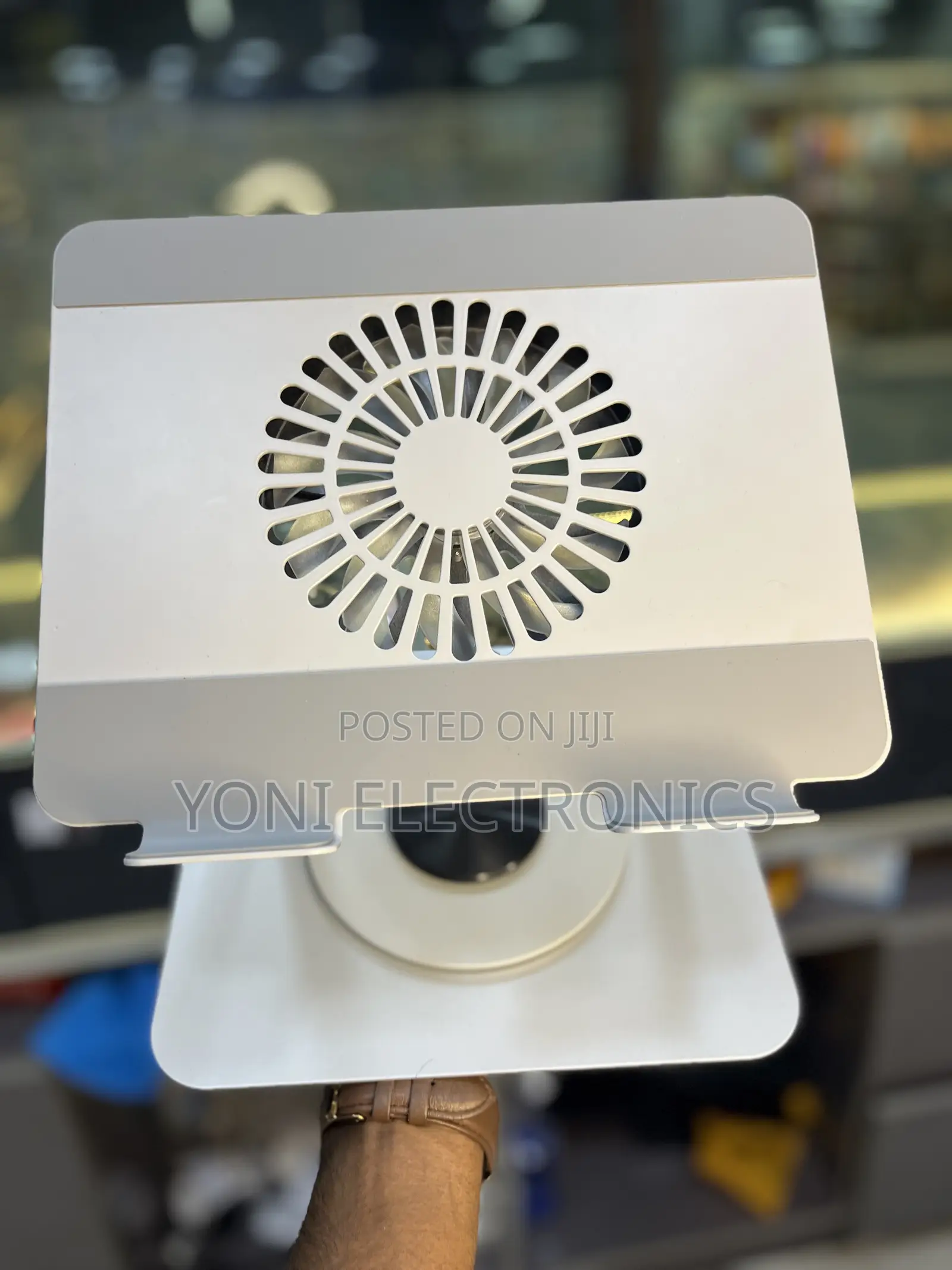 360-Degree Swivel Laptop Stand With Built-in Cooling Fa