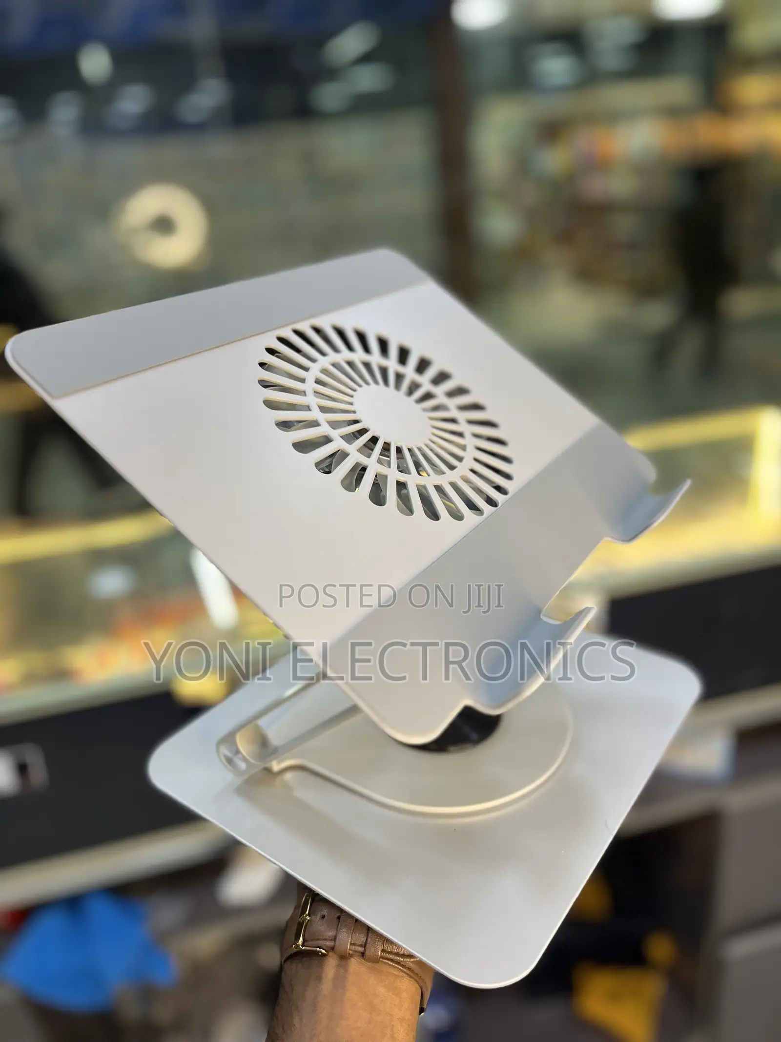360-Degree Swivel Laptop Stand With Built-in Cooling Fa