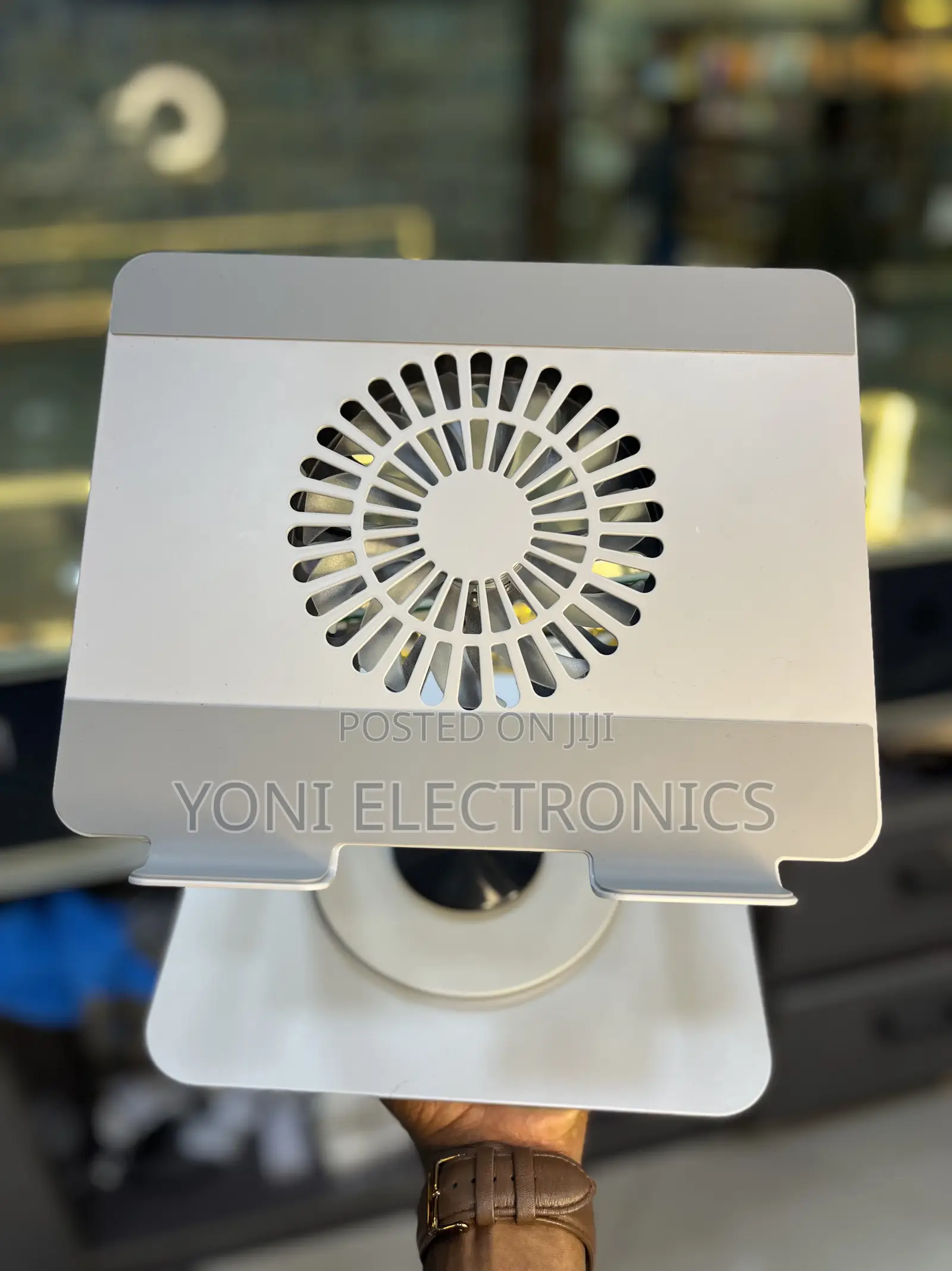 360-Degree Swivel Laptop Stand With Built-in Cooling Fa