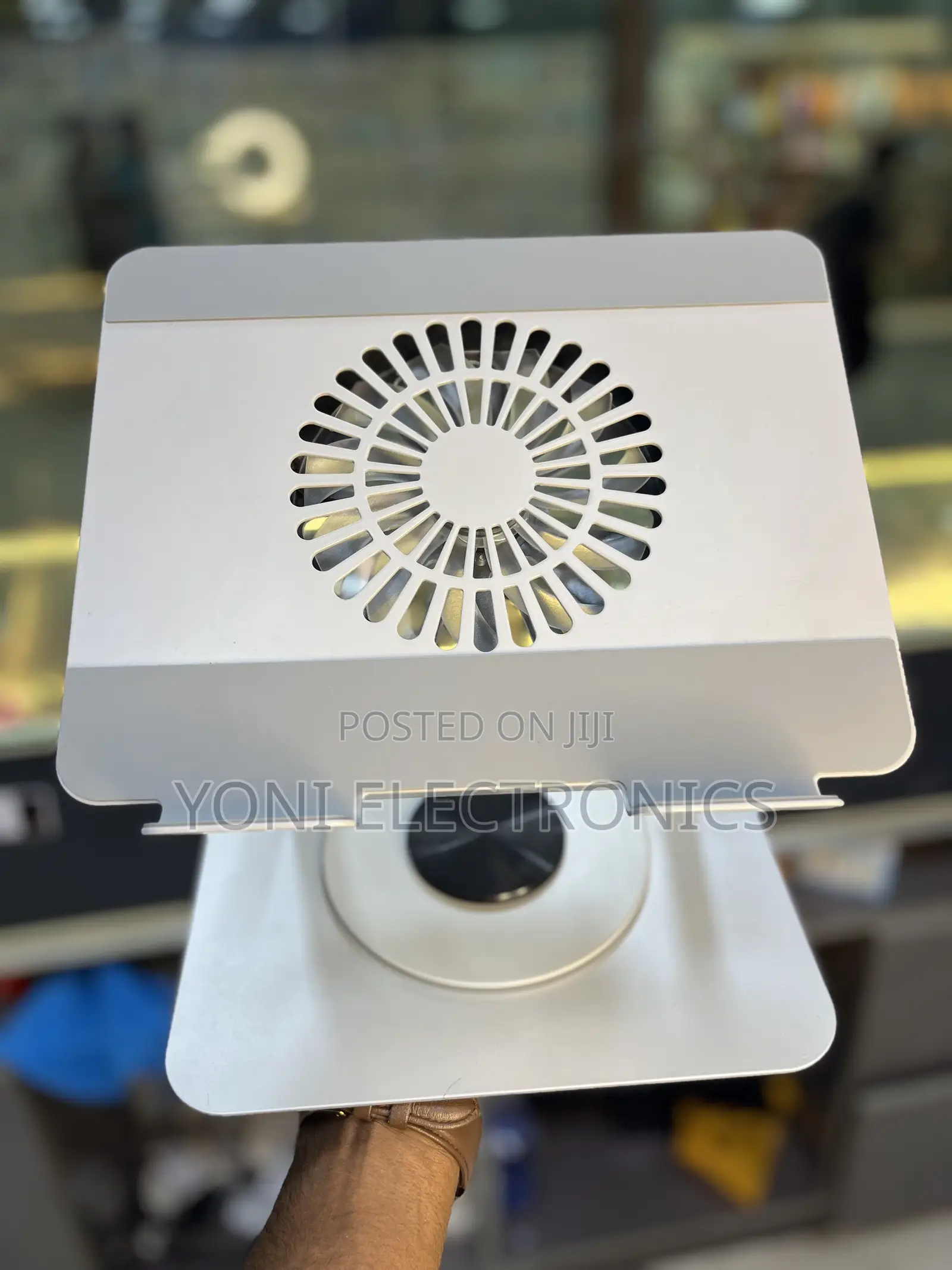 360-Degree Swivel Laptop Stand With Built-in Cooling Fa