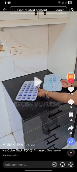 ለፍሪጅ የሚሆን በረዶ መጋገሪያ Ice Cube