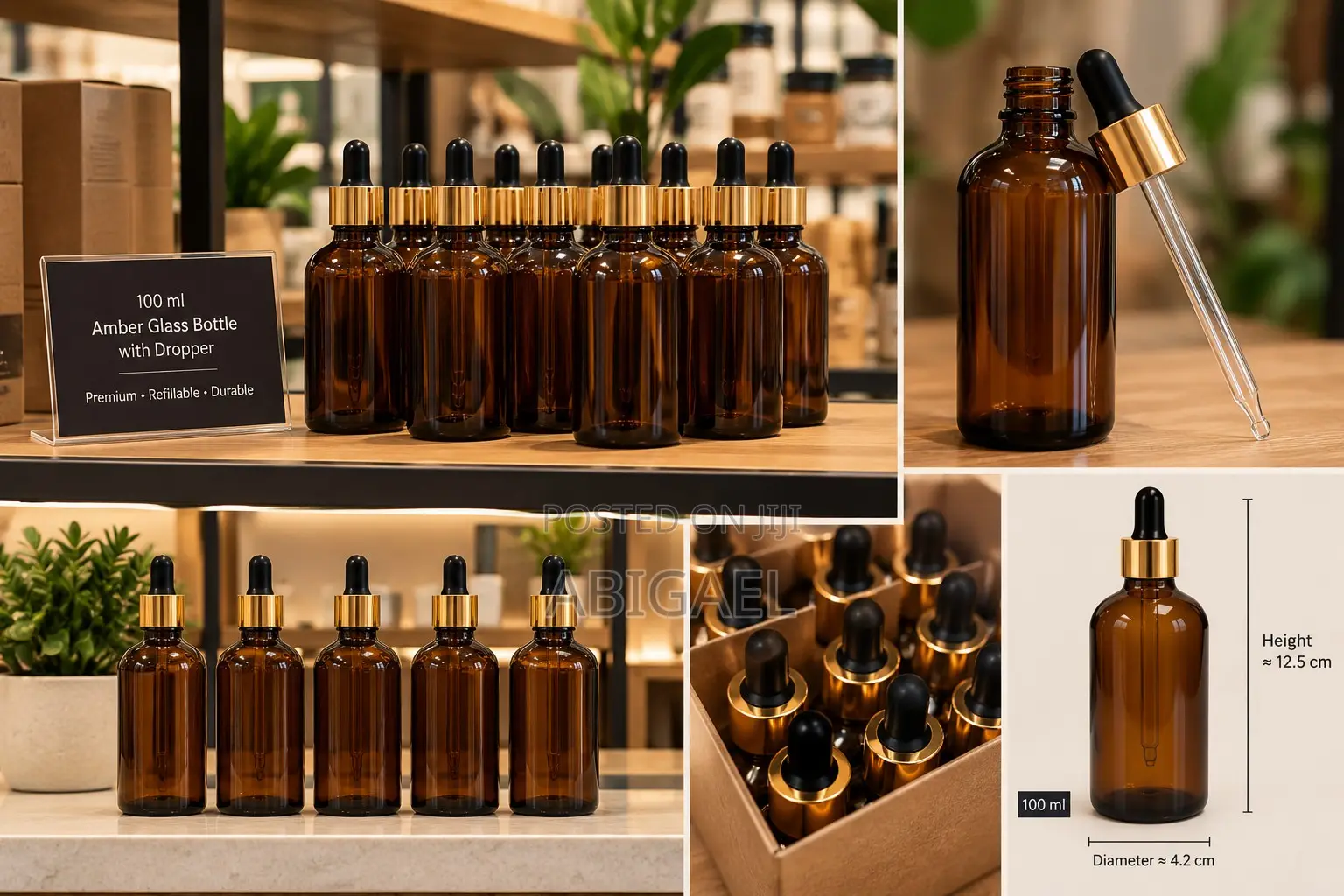 Amber Glass Bottle 100 Ml Bulk Supply