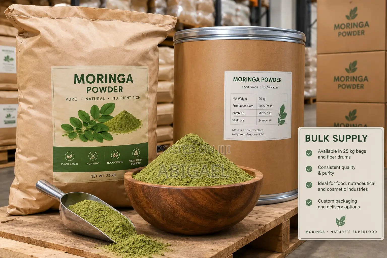 Moringa Bulk Supply - Shade Dried