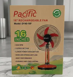 Pacific 16” Rechargeable Fan (Model DY40- New Model Arrival