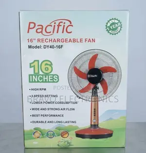 Pacific Rechargeable Fan 16 Inch Stay Cool Anytime With the Pacific