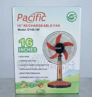 Pacific Rechargeable Fan 16 Inch Stay Cool Anytime With the Pacific