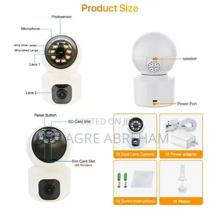 Double Lens 4G CCTV Camera
