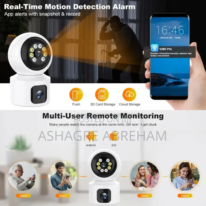 Double Lens 4G CCTV Camera