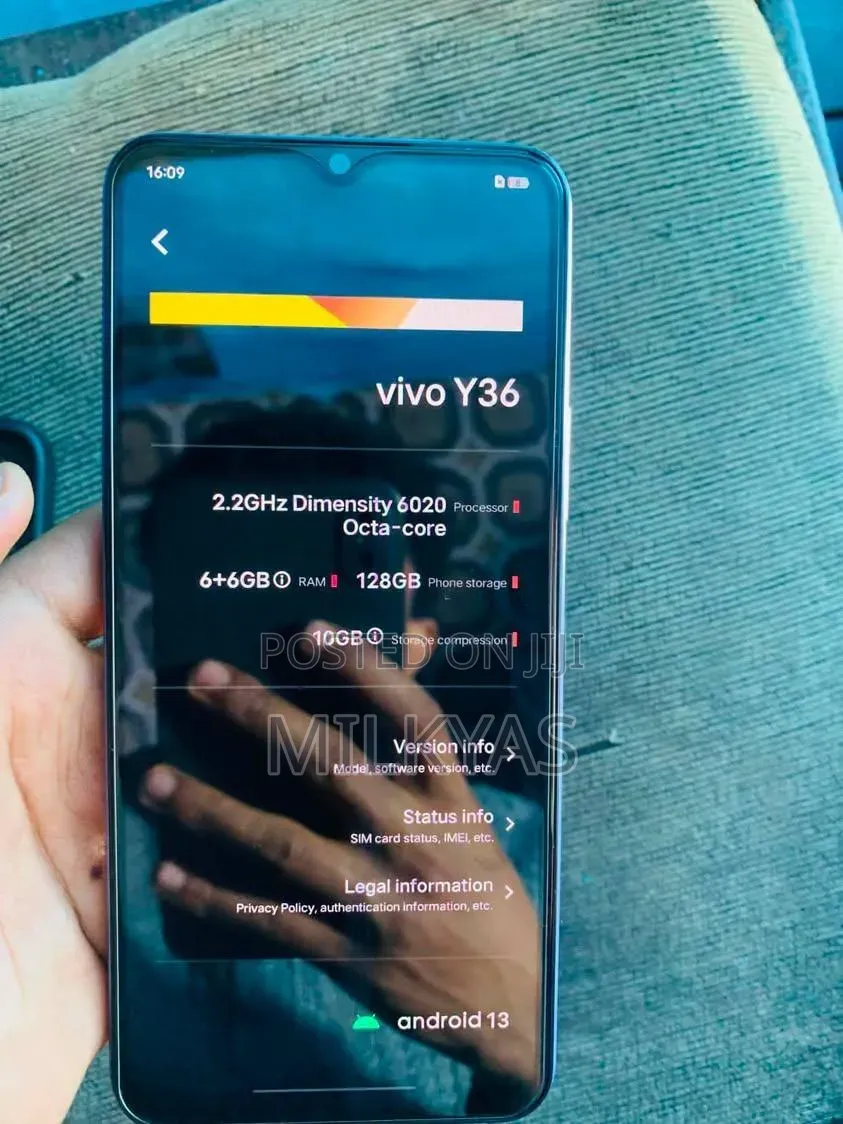 New Vivo Y36 128 GB Silver