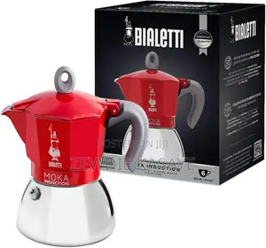 Bialetti Moka Induction Red 6 Cups- 600 Ml