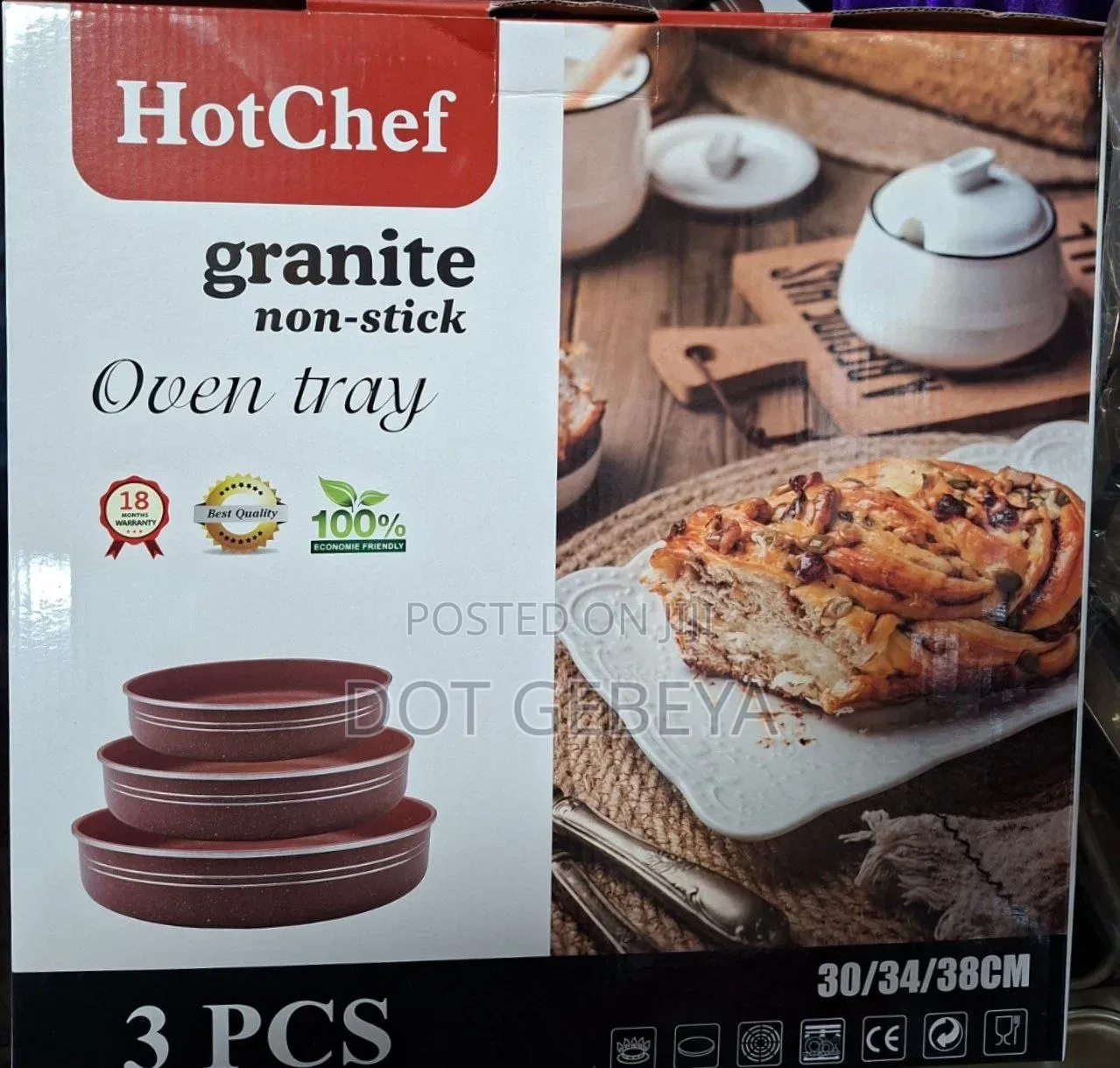 HotChef 3-Piece Granite Non-Stick Pan Set