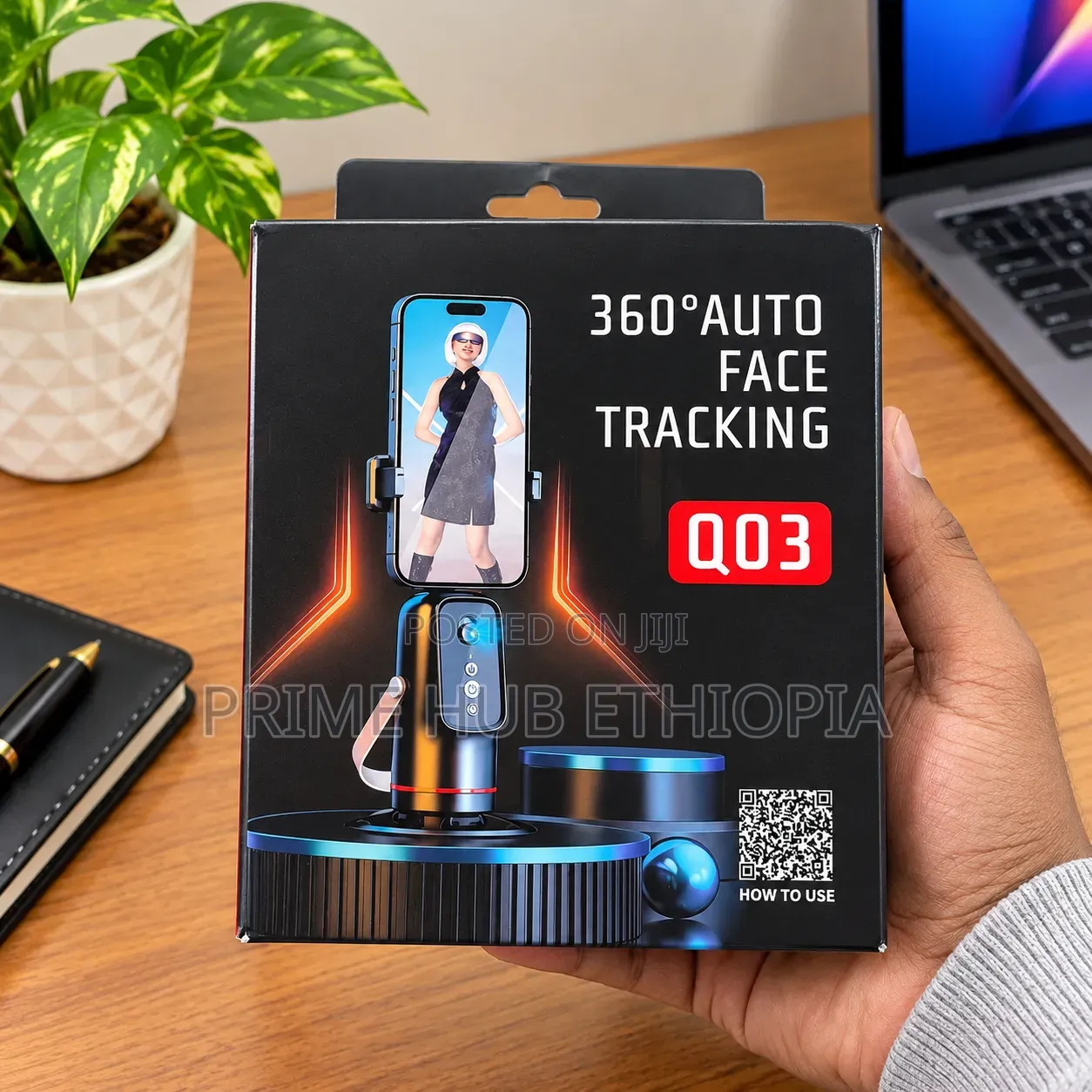 Auto Face Tracking Phone Holder and Stabilizer Q03 360°