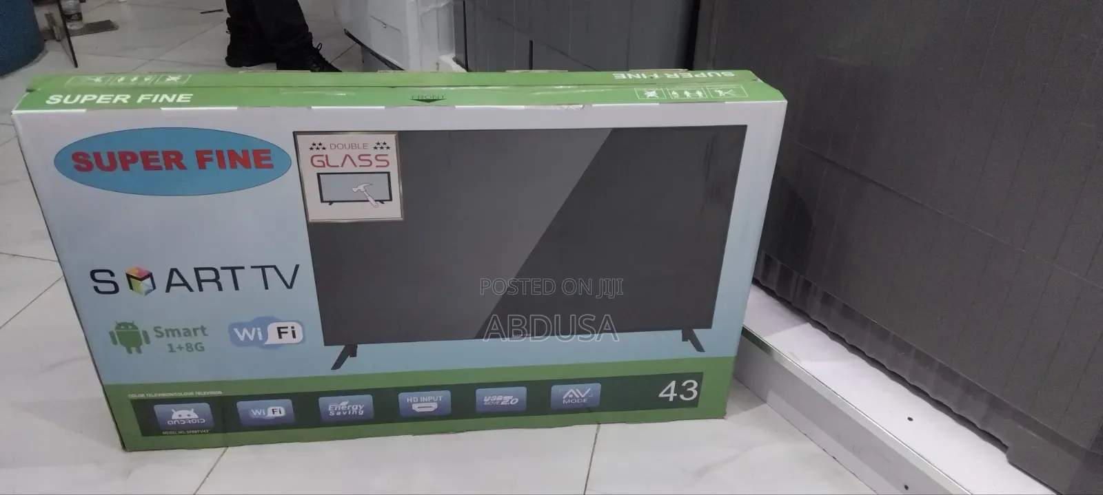 Super Fine 43” Smart TV – ሙሉ መረጃ ብራንድ: Super Fine ስክሪን: 43ኢች