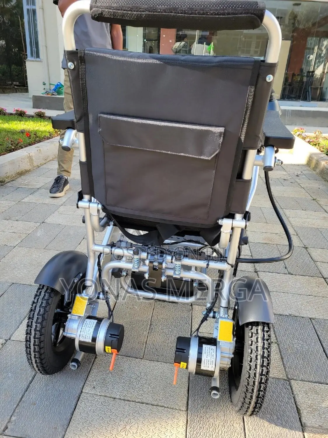 Electrical Wheelchair=joystick Controller, a Black Mesh Seat Cushion