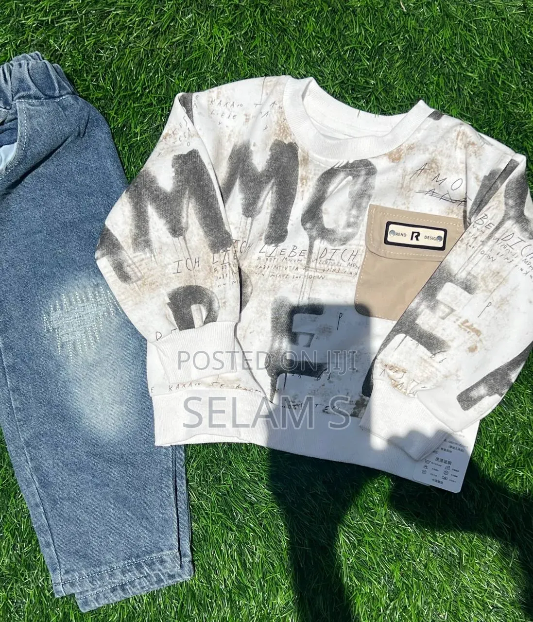 Toddler Little Boys 2-Piece Denim Coord Set