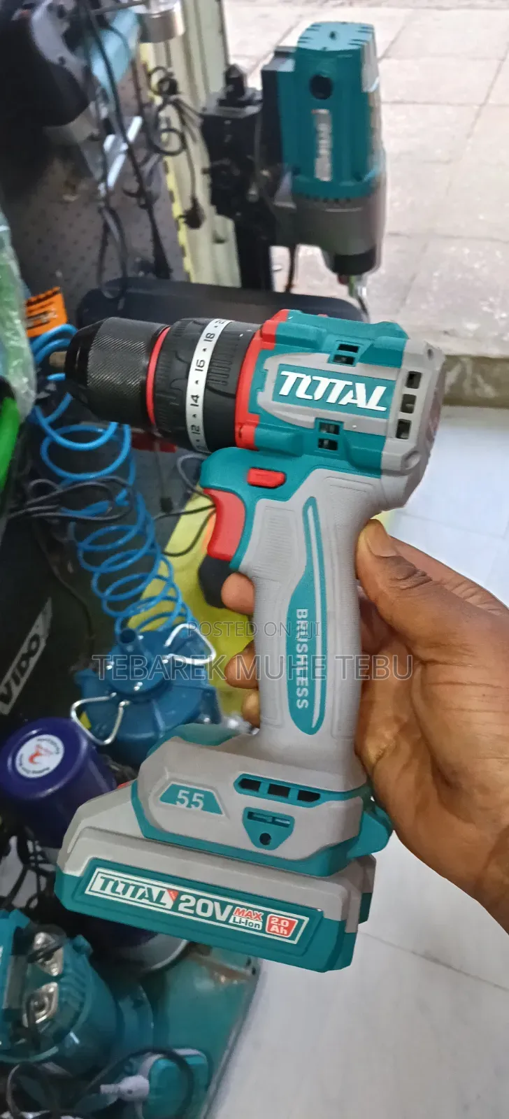 TOTAL 20V Brushless Cordless Impact Drill 13mm
