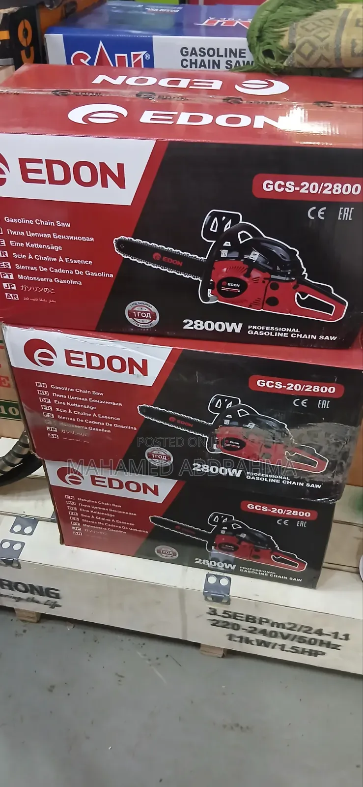 EDON Gasoline Chainsaw 2800w