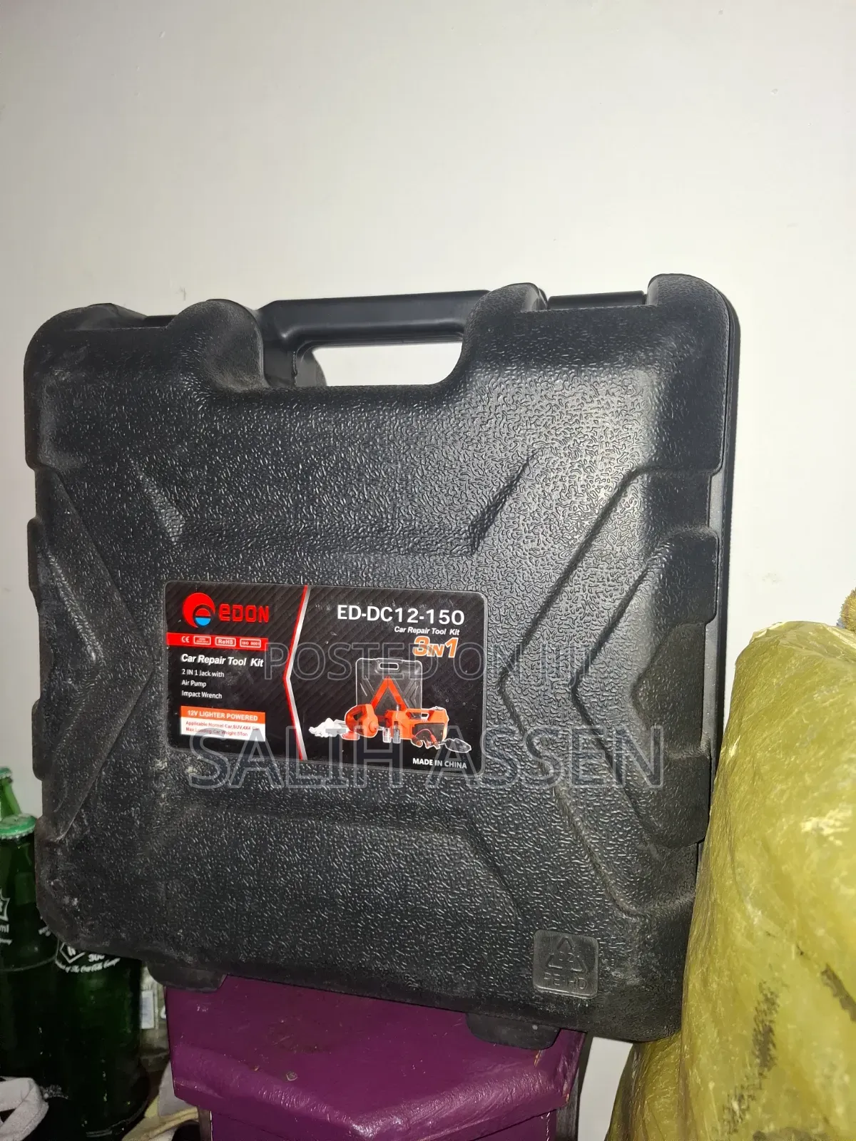 EDON 3 in 1 Electric Car Jack Repair Kit+air Pub