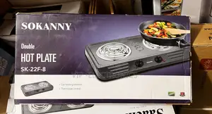 SOKANNY Electric Stove Double 2Hot Plate 2000W With Thermostat Control