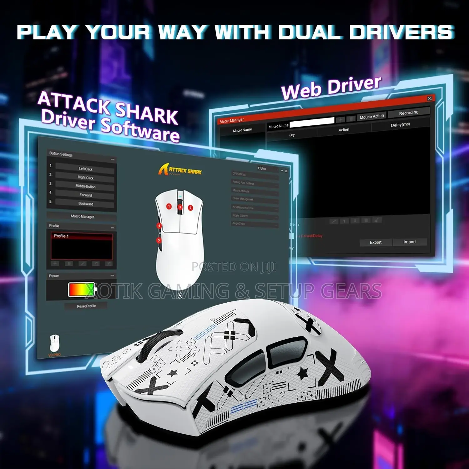 ATTACK SHARK V3 PRO Wireless Mouse-Gaming Mouse With RGB Charging Dock