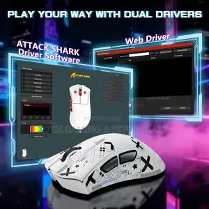 ATTACK SHARK V3 PRO Wireless Mouse-Gaming Mouse With RGB Charging Dock