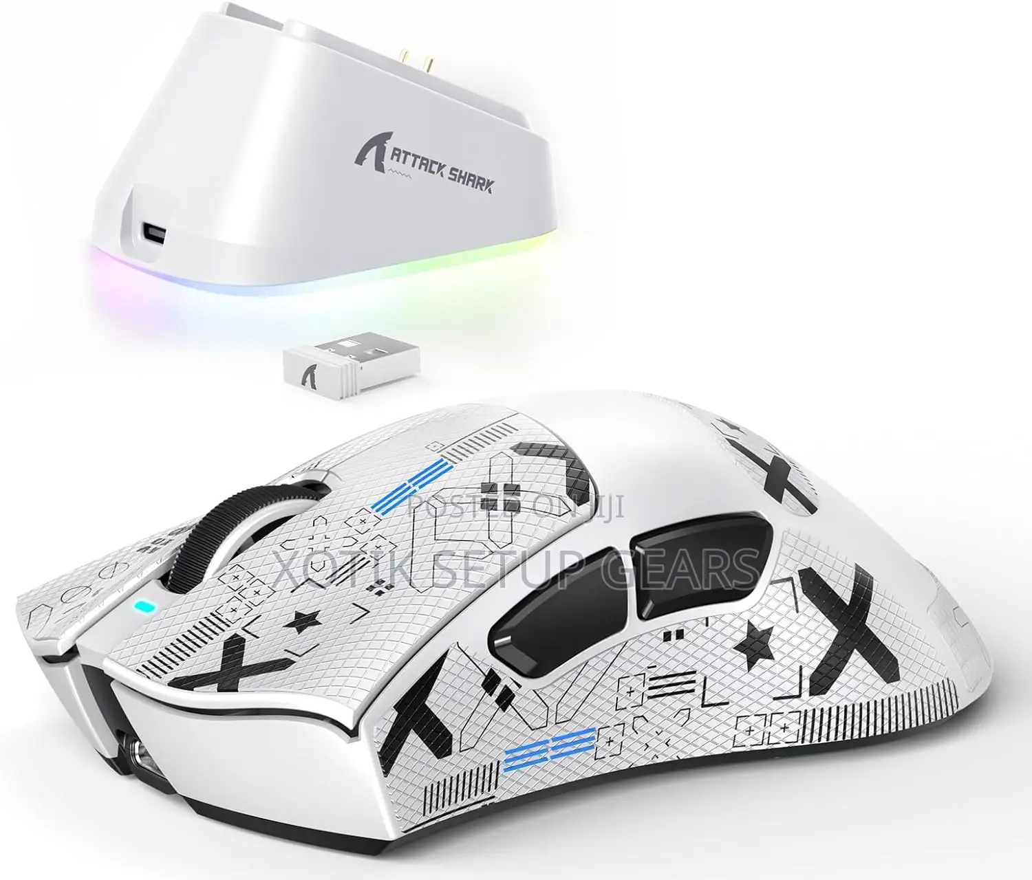 ATTACK SHARK V3 PRO Wireless Mouse-Gaming Mouse With RGB Charging Dock