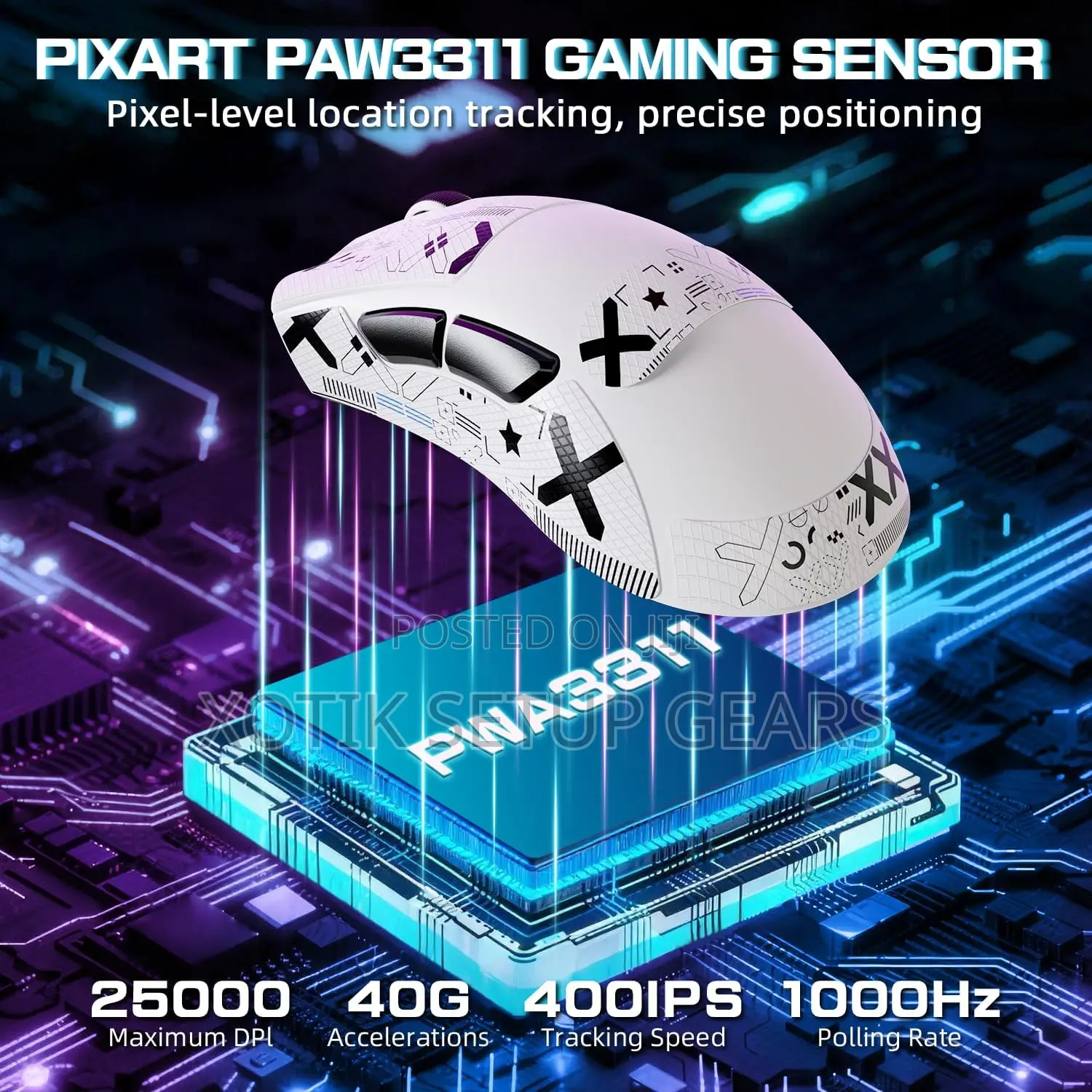 ATTACK SHARK V3 PRO Wireless Mouse-Gaming Mouse With RGB Charging Dock