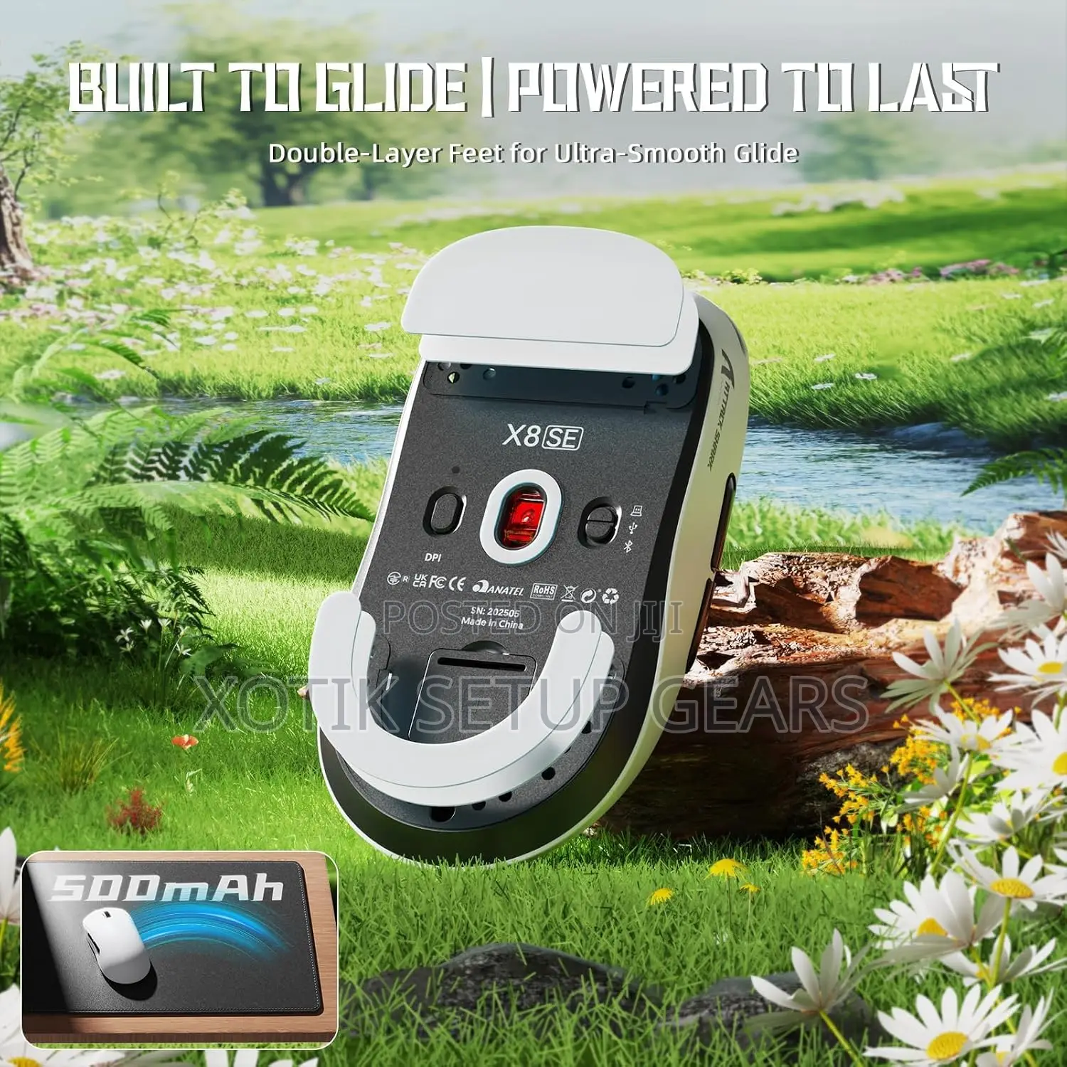 ATTACK SHARK X8 SE White Gaming Mouse - Tri Mode Wireless Mouse